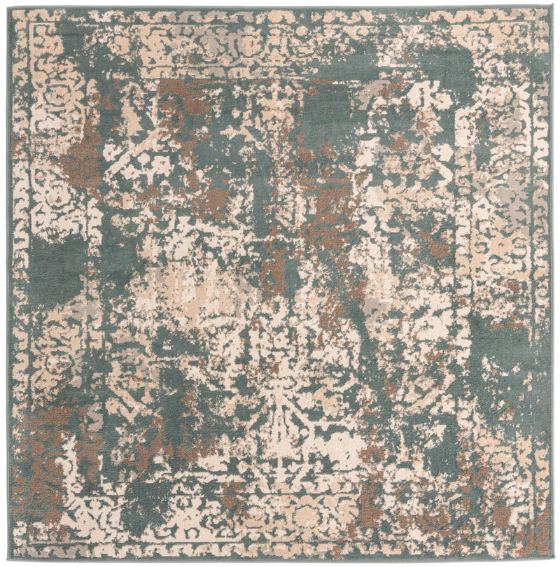 Gobi Sands Collection Area Rug - Dunhuang Square Green  lifestyle 73
