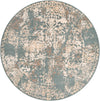 Gobi Sands Collection Area Rug - Dunhuang Round Green  lifestyle 74
