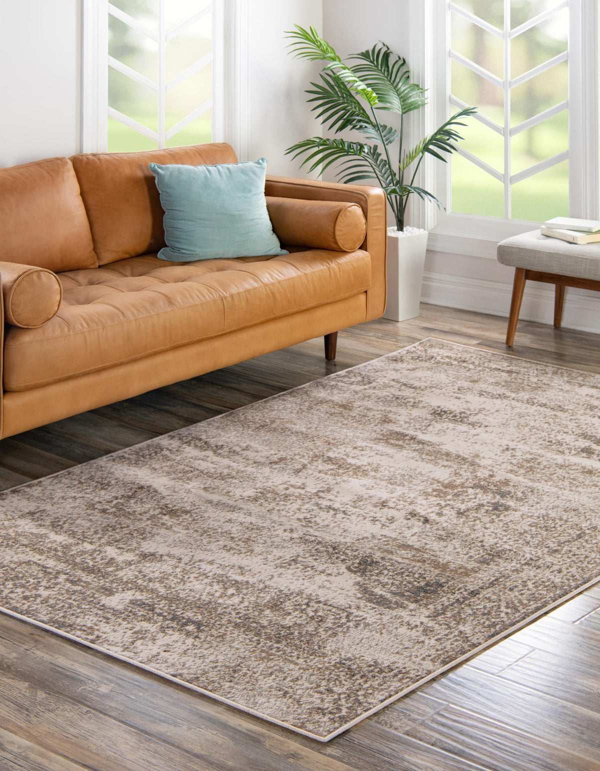 Gobi Sands Collection Area Rug -  Badain Rectangle Cream  lifestyle 3