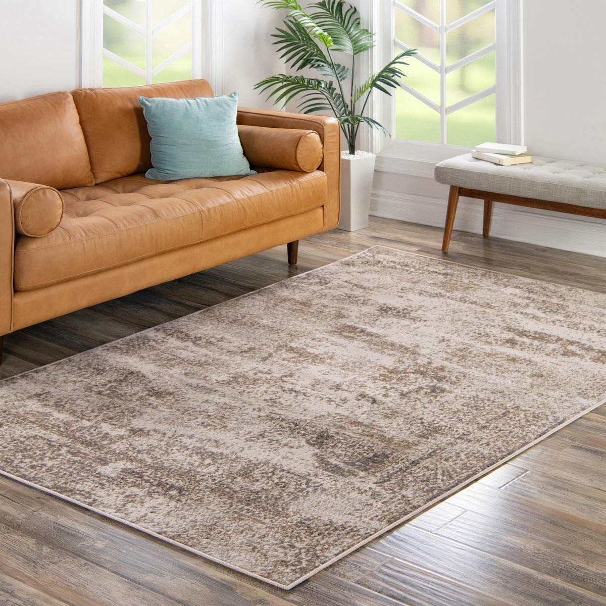 Gobi Sands Collection Area Rug -  Badain Rectangle Cream  lifestyle 16