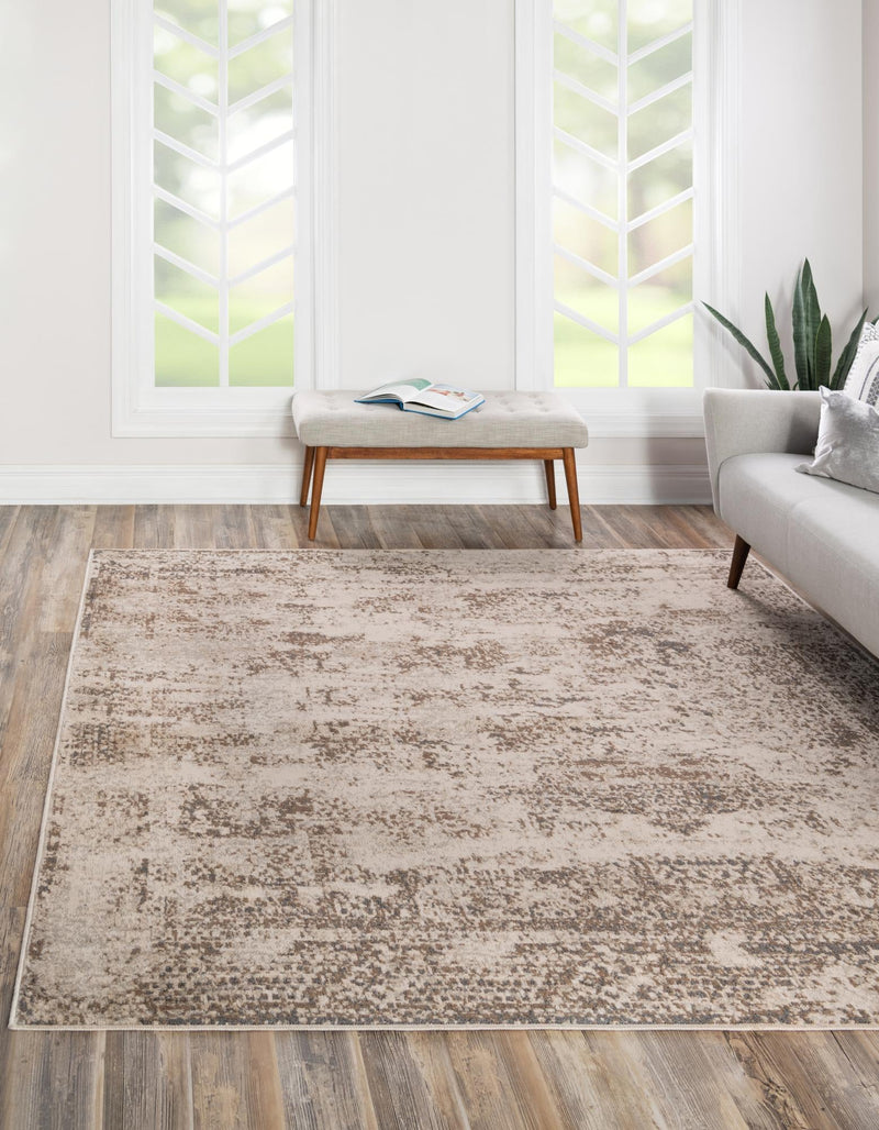 Gobi Sands Collection Area Rug -  Badain Square Cream  lifestyle 20