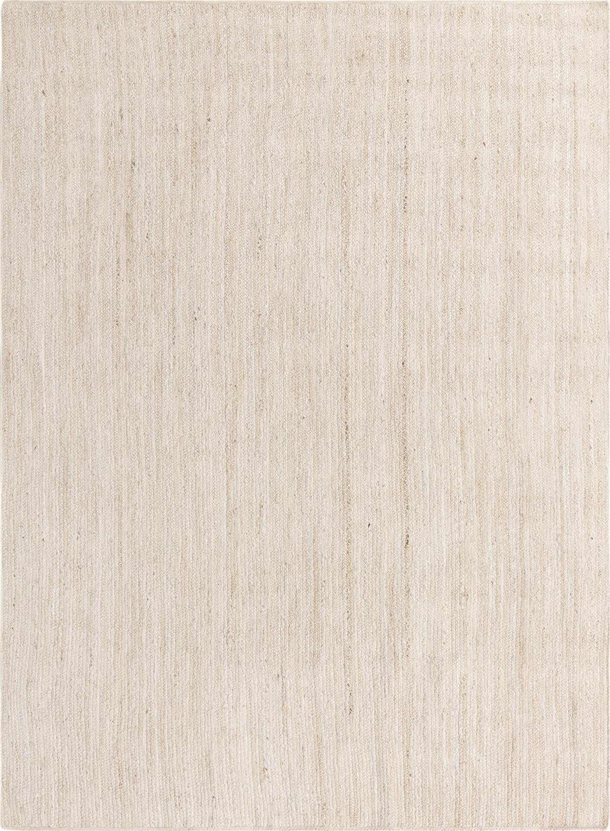 Woven Seaside Jute Collection Area Rug - Savannah (White) Rectangle White Main