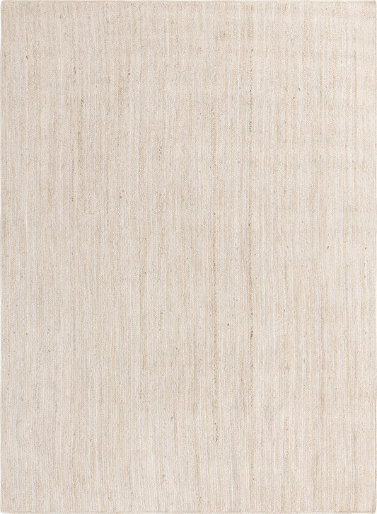 Woven Seaside Jute Collection Area Rug - Savannah (White) Rectangle White Main