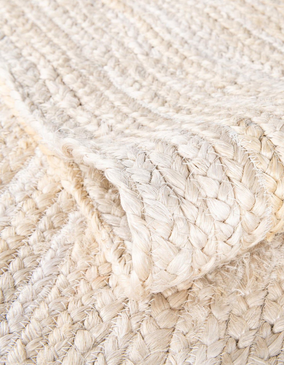 Woven Seaside Jute Collection Area Rug - Savannah (White) Rectangle White  lifestyle 13
