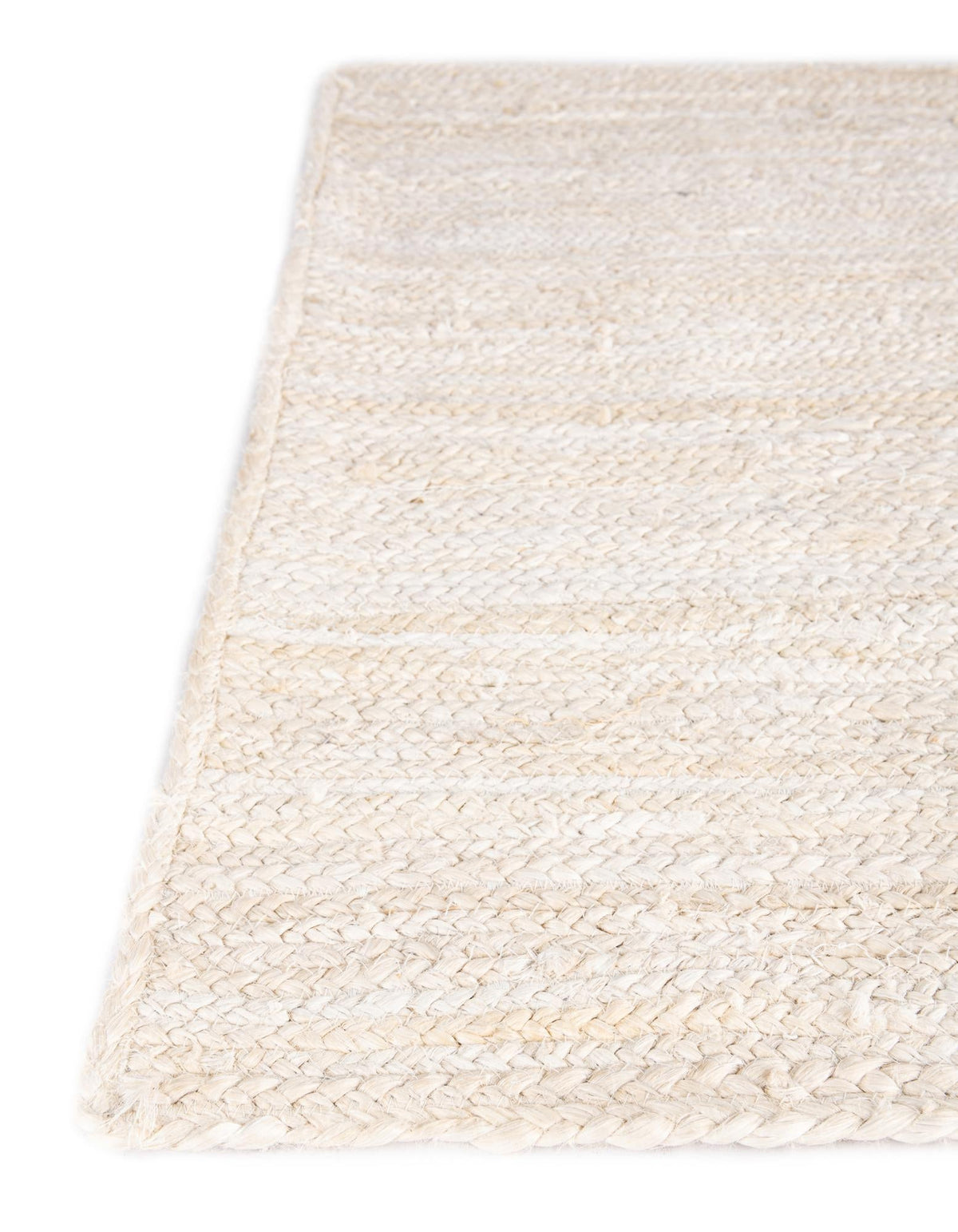 Woven Seaside Jute Collection Area Rug - Savannah (White) Rectangle White  lifestyle 14