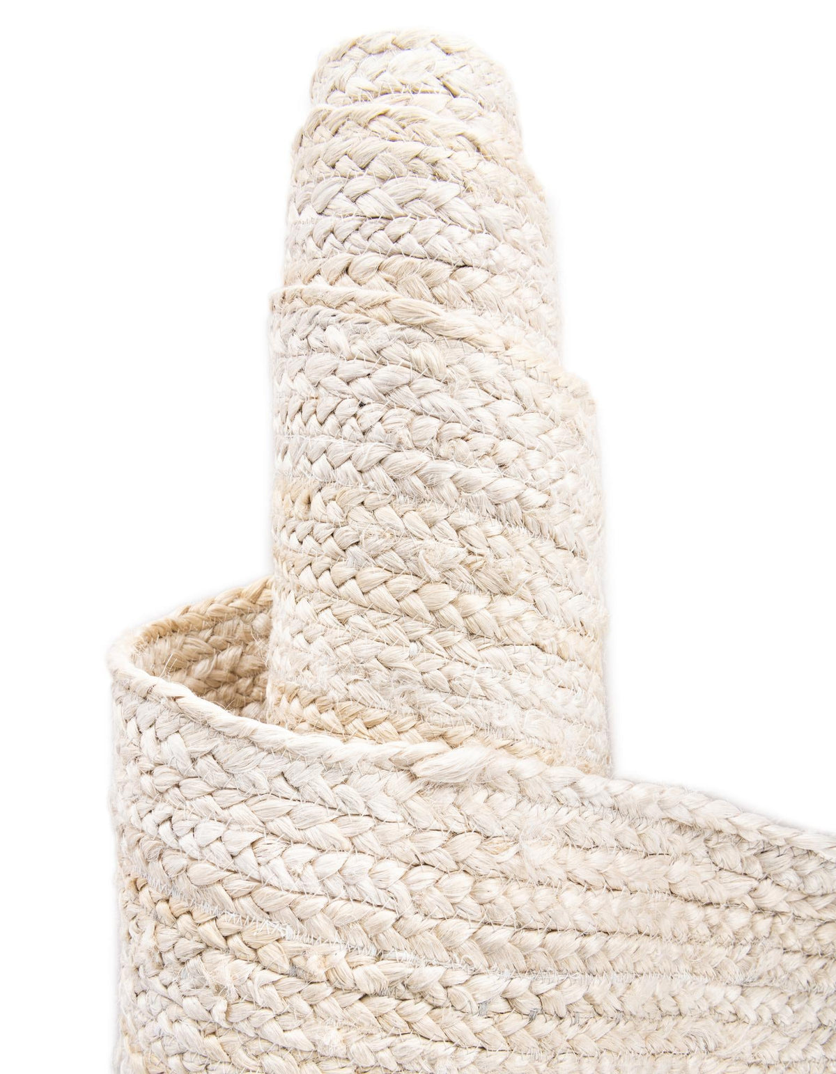 Woven Seaside Jute Collection Area Rug - Savannah (White) Rectangle White  lifestyle 18