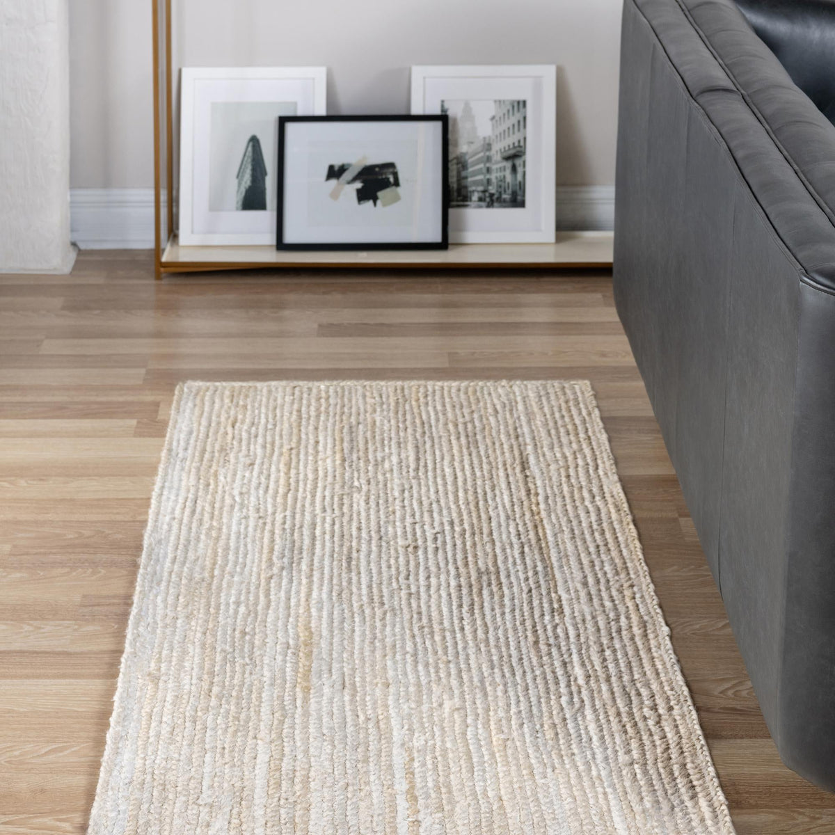 Woven Seaside Jute Collection Area Rug - Savannah (White) Runner White  lifestyle 122