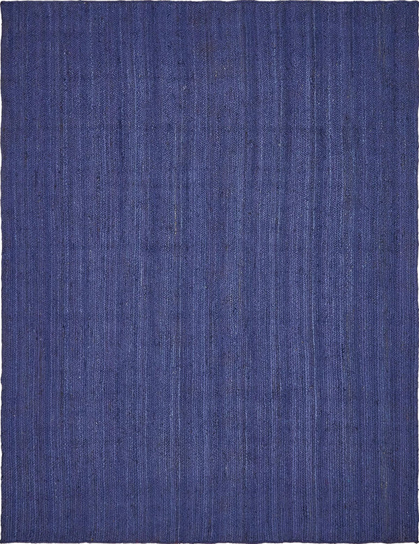 Woven Seaside Jute Collection Area Rug - Savannah (Navy Blue) Rectangle Navy Blue Main