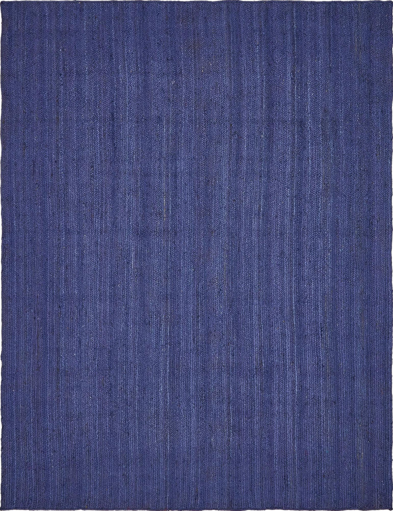 Woven Seaside Jute Collection Area Rug - Savannah (Navy Blue) Rectangle Navy Blue Main