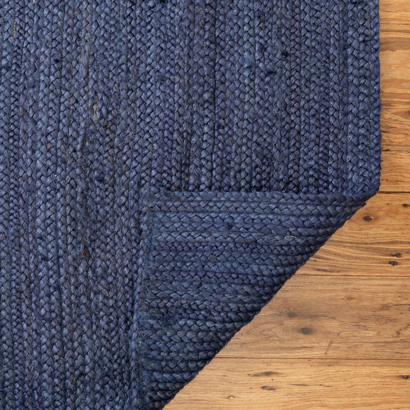 Woven Seaside Jute Collection Area Rug - Savannah (Navy Blue) Rectangle Navy Blue  lifestyle 16