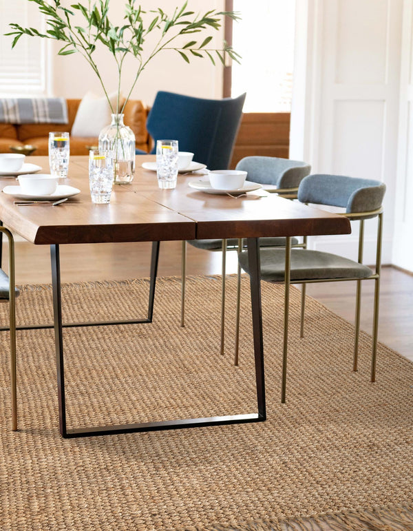 Coastal Weave Jute Collection Area Rug - Seashore Rectangle Natural  lifestyle 12
