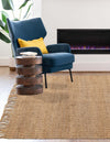 Coastal Weave Jute Collection Area Rug - Seashore Rectangle Natural  lifestyle 18