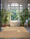 Coastal Weave Jute Collection Area Rug - Seashore Rectangle Natural  lifestyle 24