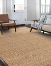Coastal Weave Jute Collection Area Rug - Seashore Rectangle Natural  lifestyle 30