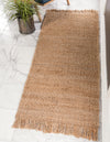 Coastal Weave Jute Collection Area Rug - Seashore Runner Natural  lifestyle 75