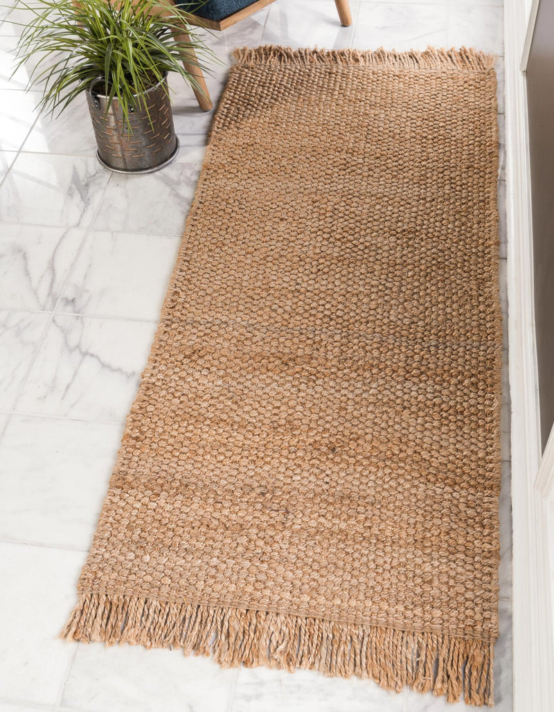 Coastal Weave Jute Collection Area Rug - Seashore Runner Natural  lifestyle 75