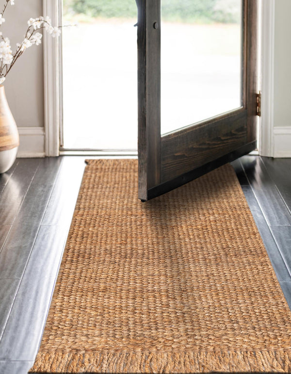 Coastal Weave Jute Collection Area Rug - Seashore Runner Natural  lifestyle 84