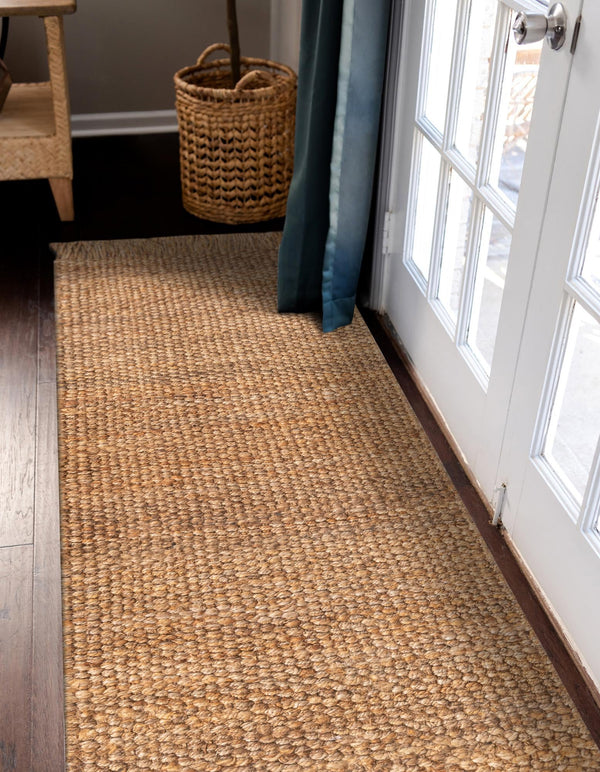 Coastal Weave Jute Collection Area Rug - Seashore Runner Natural  lifestyle 97