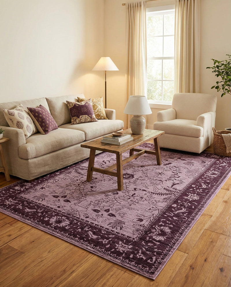 Horizon Collection Area Rug -  Apex (Purple) Rectangle Purple  lifestyle 26