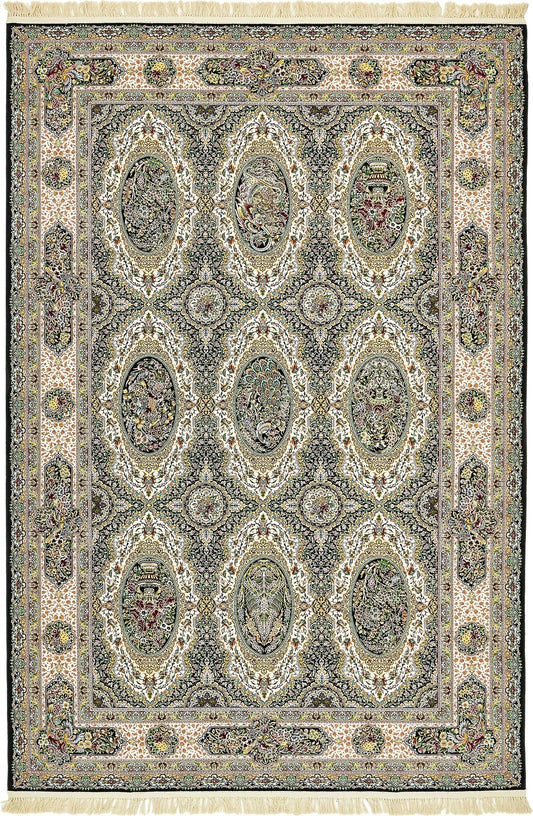 Imperial Manor Collection Area Rug -  Buckingham Rectangle Black Main
