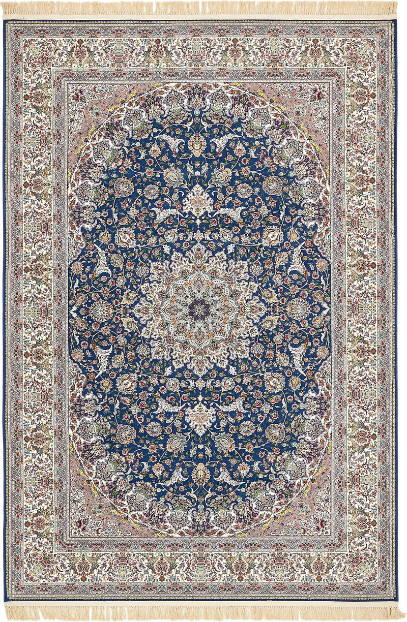 Imperial Manor Collection Area Rug -  Fontainebleau Rectangle Dark Blue  lifestyle 5