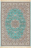 Imperial Manor Collection Area Rug -  Fontainebleau Rectangle Turquoise  lifestyle 3
