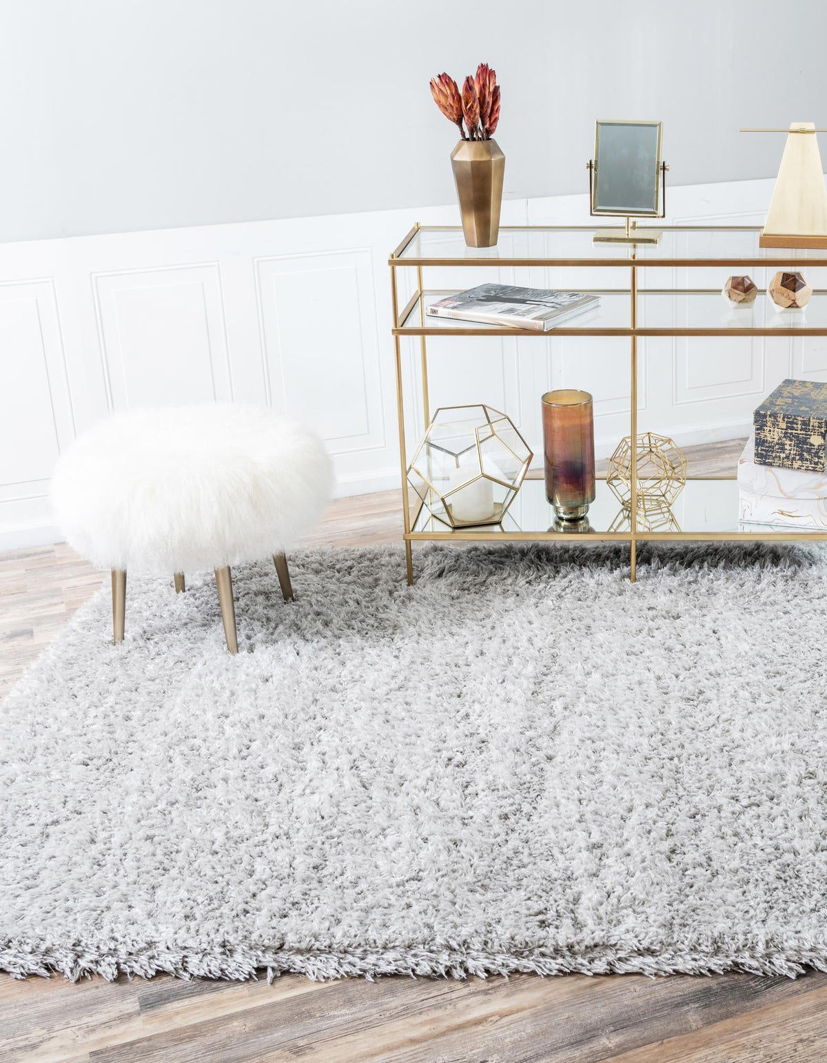 Majestic Manor Collection Area Rug - Versailles (Silver Screen) Rectangle Silver Screen  lifestyle 4