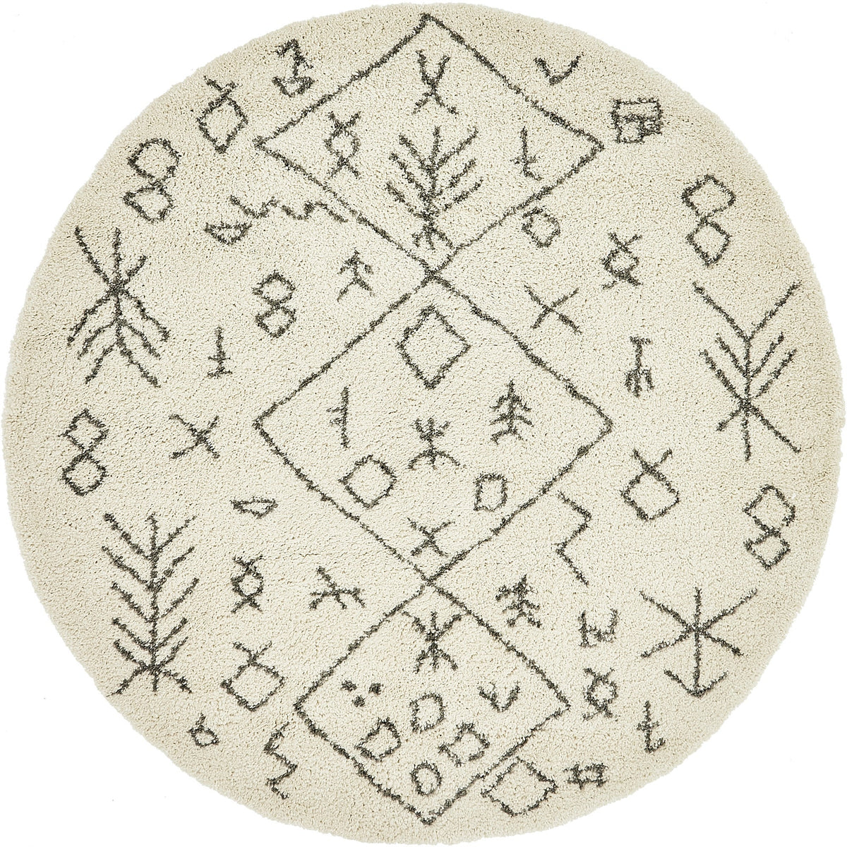 Casablanca Comfort Collection Area Rug - Sahara Round Pure Ivory  lifestyle 76