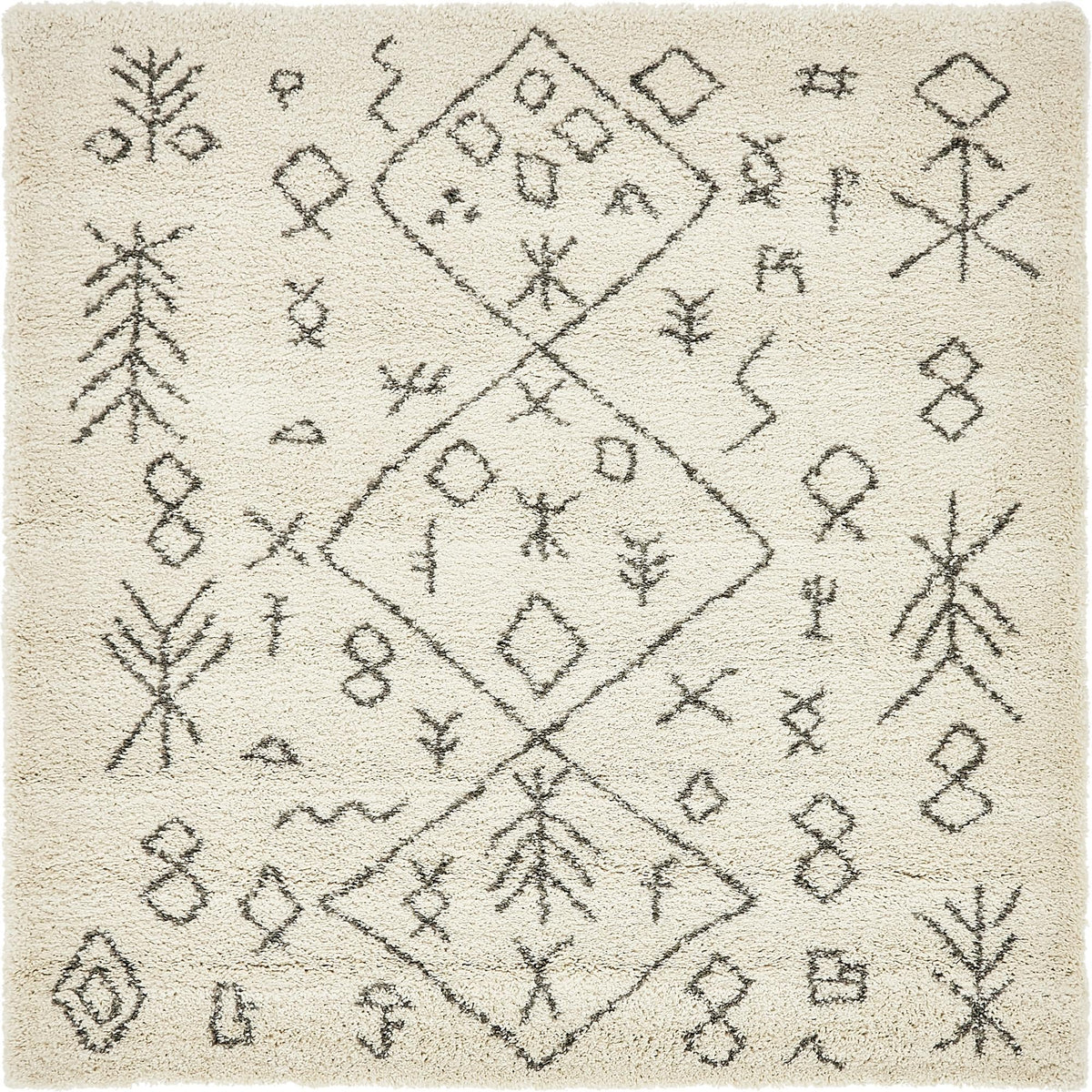 Casablanca Comfort Collection Area Rug - Sahara Square Pure Ivory  lifestyle 77