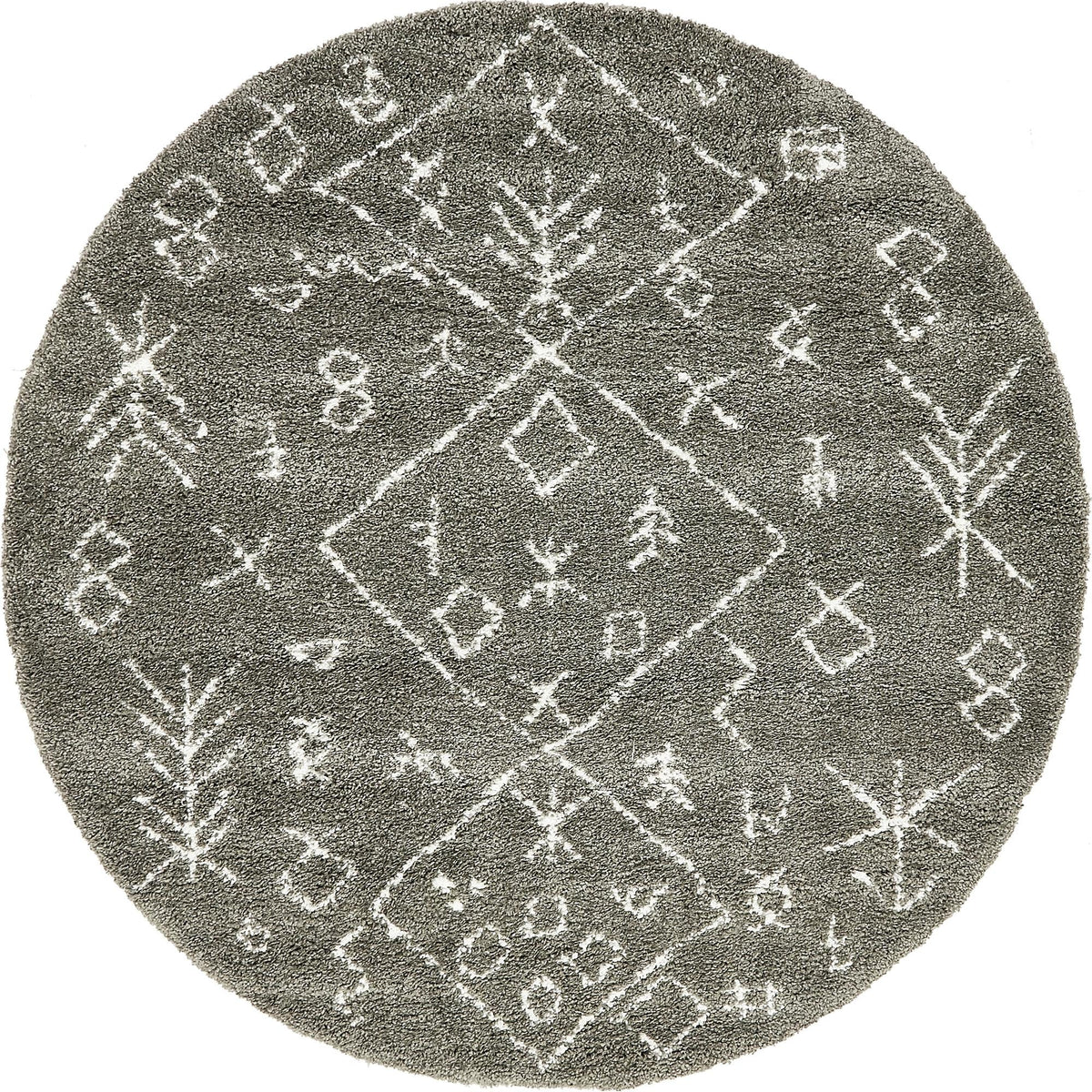 Casablanca Comfort Collection Area Rug - Sahara Round Gray  lifestyle 79