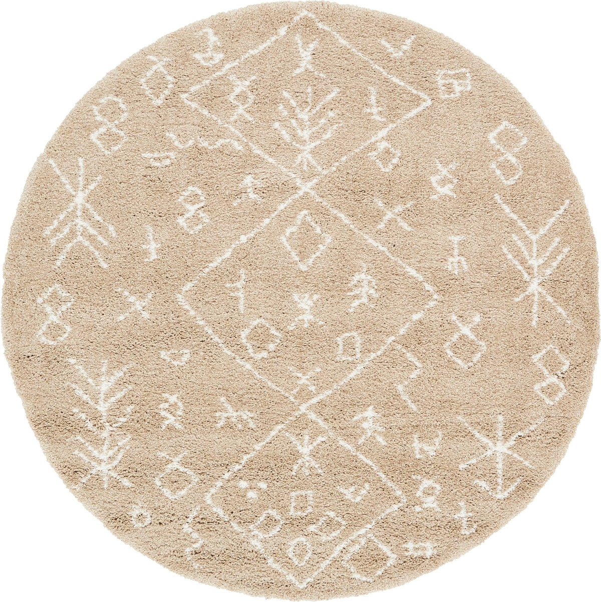 Casablanca Comfort Collection Area Rug - Sahara Round Taupe  lifestyle 22