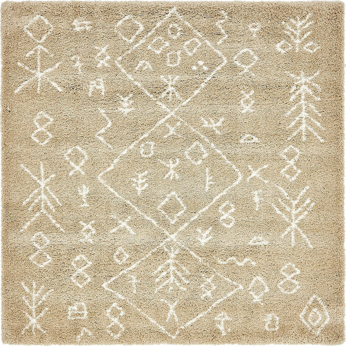 Casablanca Comfort Collection Area Rug - Sahara Square Taupe  lifestyle 82