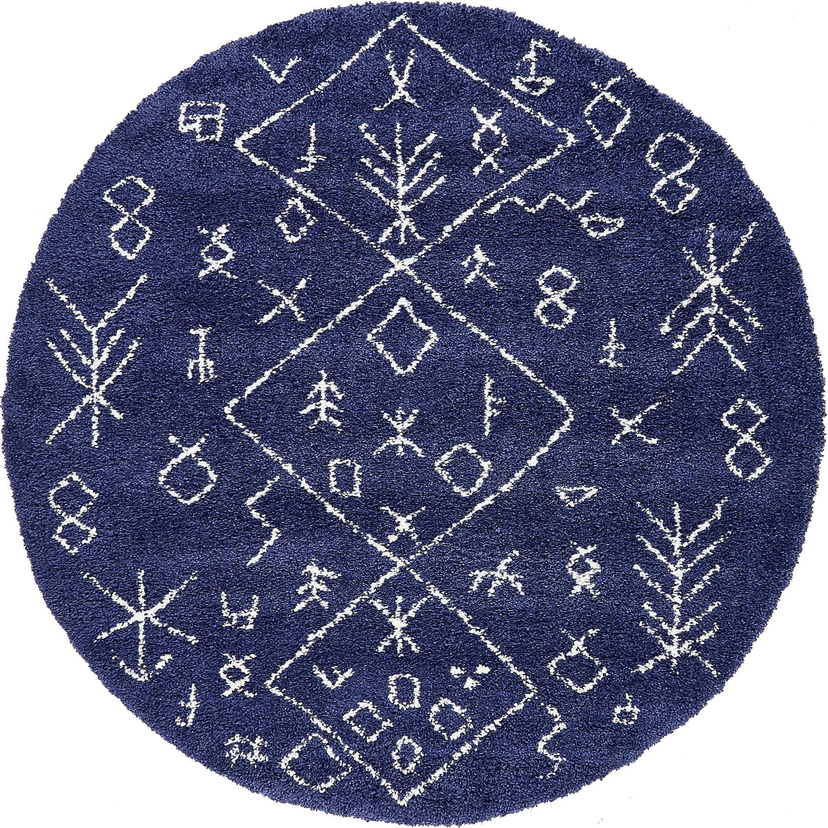Casablanca Comfort Collection Area Rug - Sahara Round Navy Blue  lifestyle 84