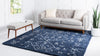 Casablanca Comfort Collection Area Rug - Sahara Square Navy Blue  lifestyle 54