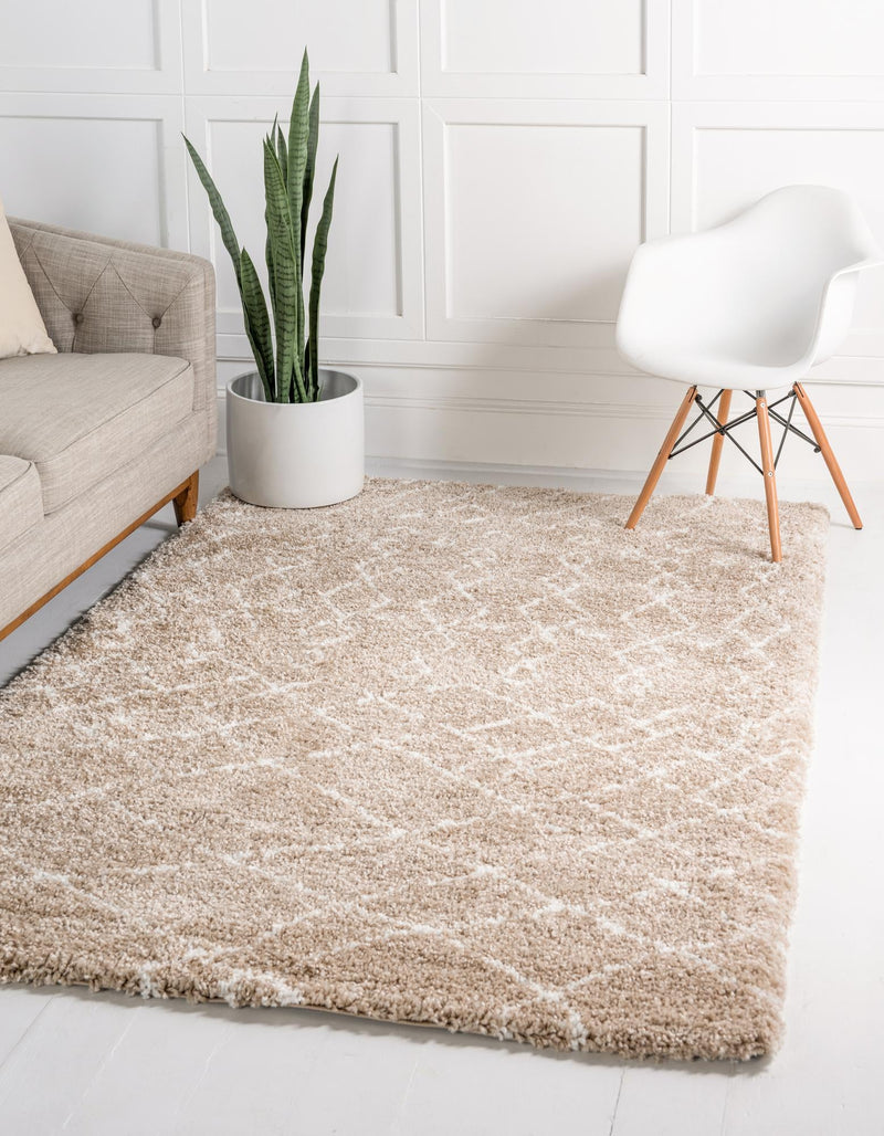 Casablanca Comfort Collection Area Rug -  Fez Rectangle Taupe  lifestyle 5