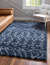 Casablanca Comfort Collection Area Rug -  Fez Rectangle Navy Blue  lifestyle 6