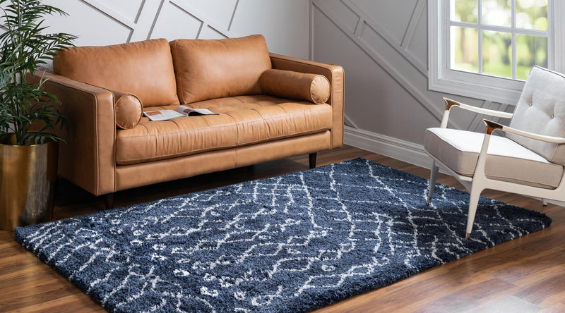 Casablanca Comfort Collection Area Rug -  Fez Rectangle Navy Blue  lifestyle 11