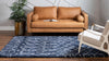 Casablanca Comfort Collection Area Rug -  Fez Rectangle Navy Blue  lifestyle 17