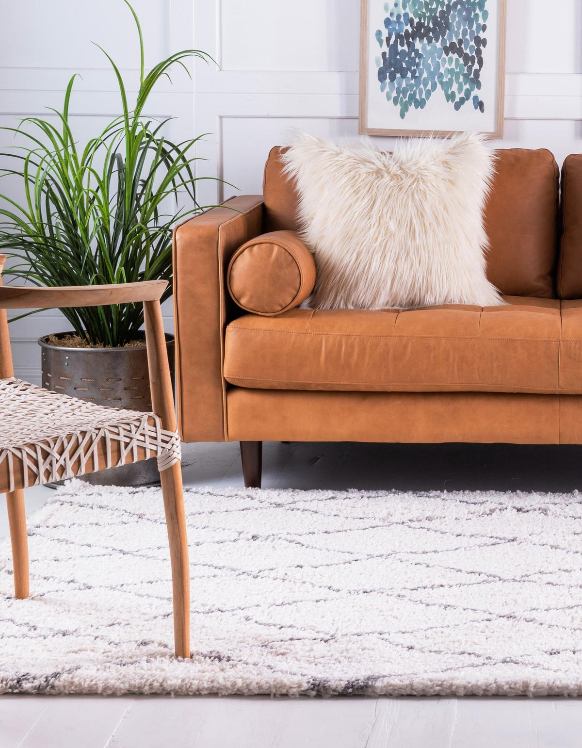 Casablanca Comfort Collection Area Rug -  Tangier Rectangle Pure Ivory  lifestyle 11