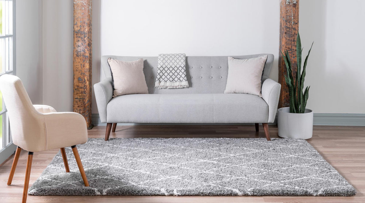 Casablanca Comfort Collection Area Rug -  Tangier Rectangle Gray  lifestyle 20