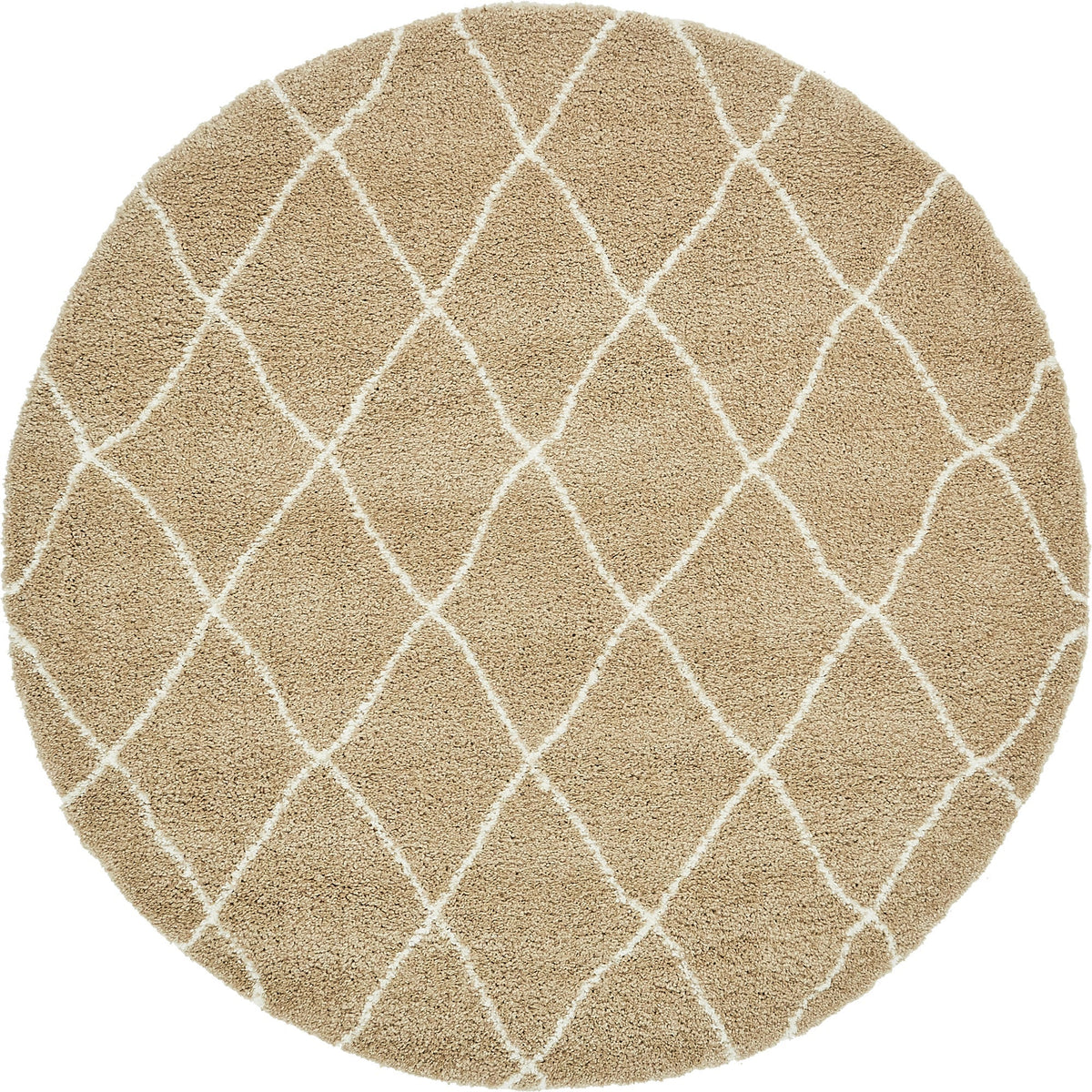 Casablanca Comfort Collection Area Rug -  Tangier Round Taupe  lifestyle 59