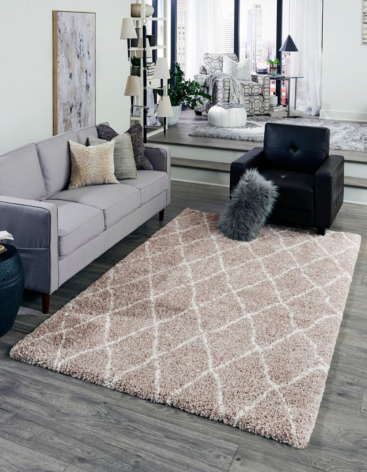 Casablanca Comfort Collection Area Rug -  Tangier Rectangle Taupe  lifestyle 8