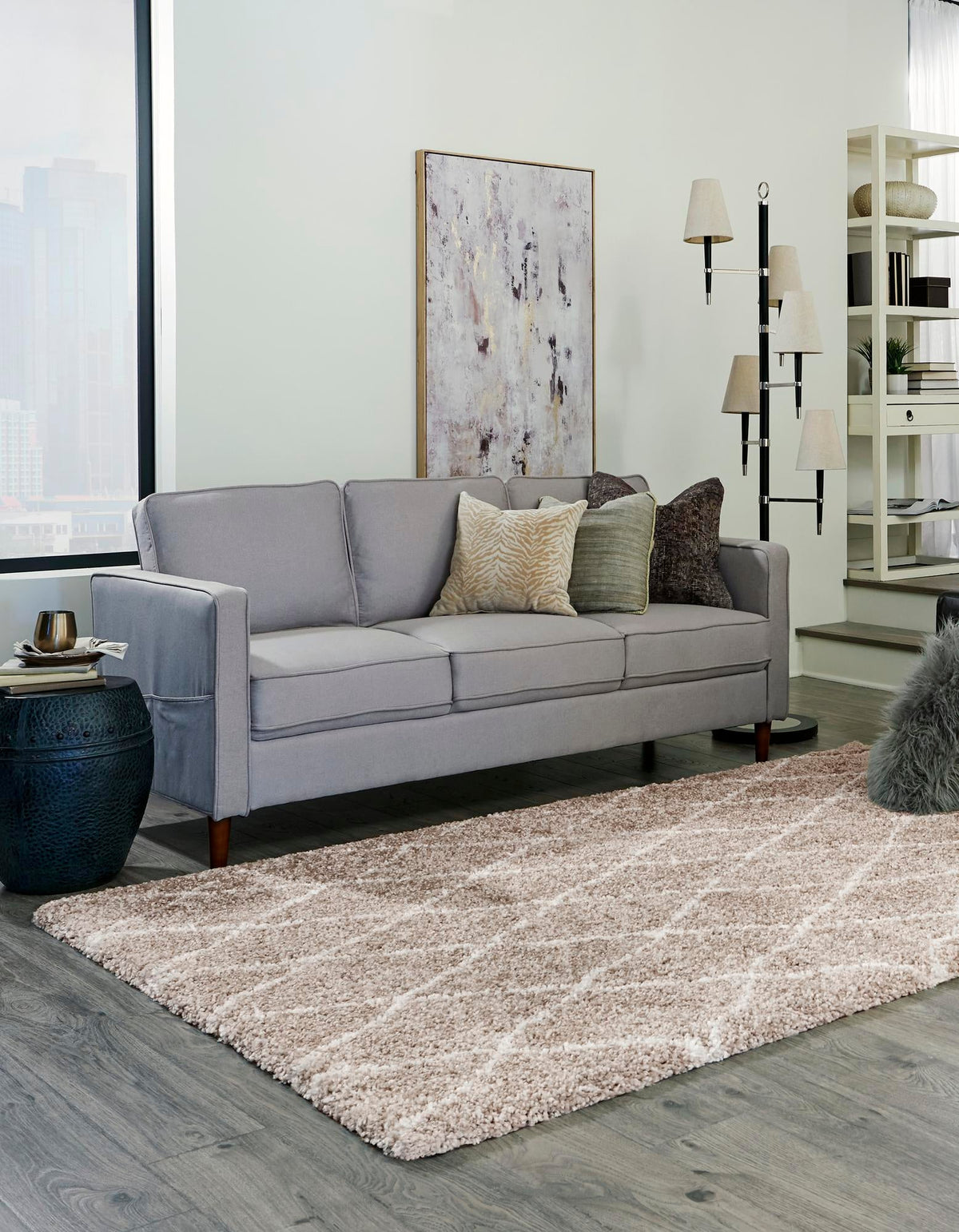 Casablanca Comfort Collection Area Rug -  Tangier Rectangle Taupe  lifestyle 14