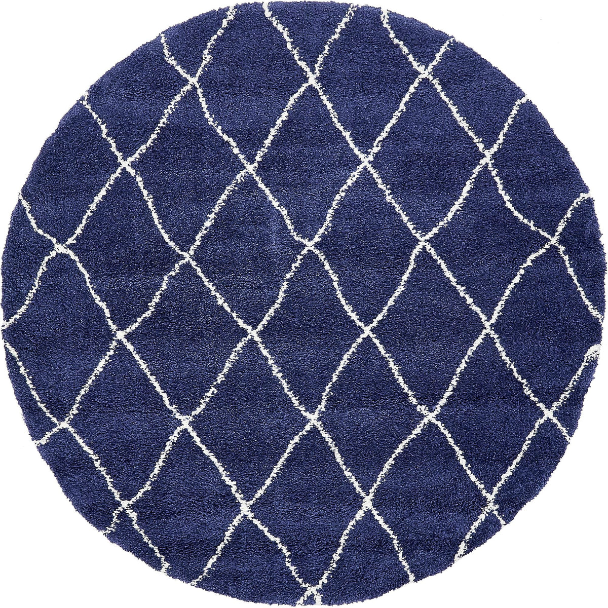Casablanca Comfort Collection Area Rug -  Tangier Round Navy Blue  lifestyle 55