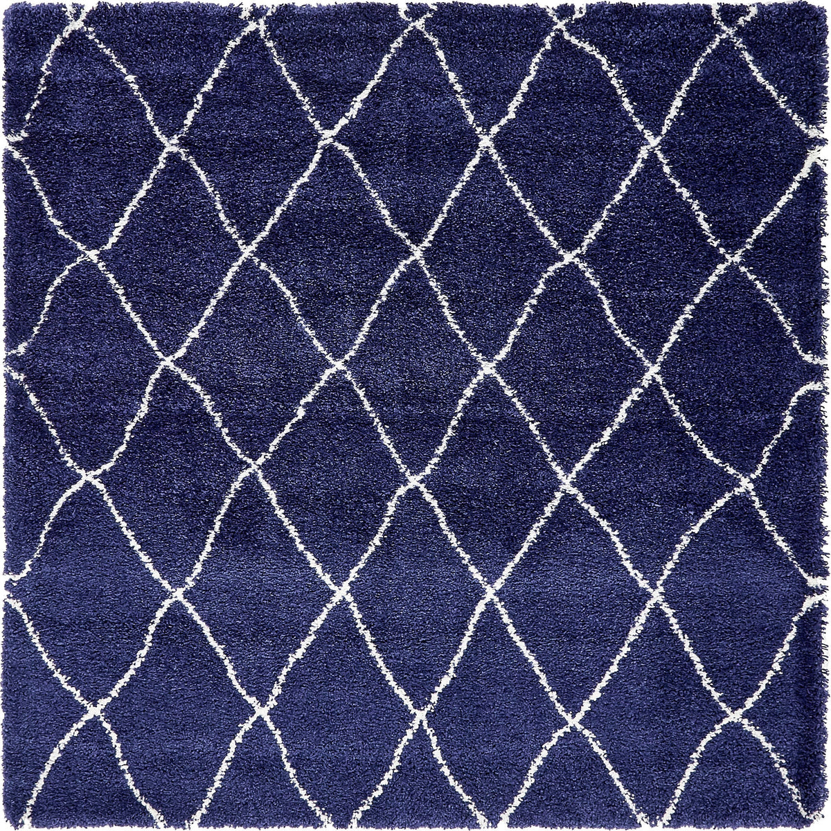 Casablanca Comfort Collection Area Rug -  Tangier Square Navy Blue  lifestyle 57