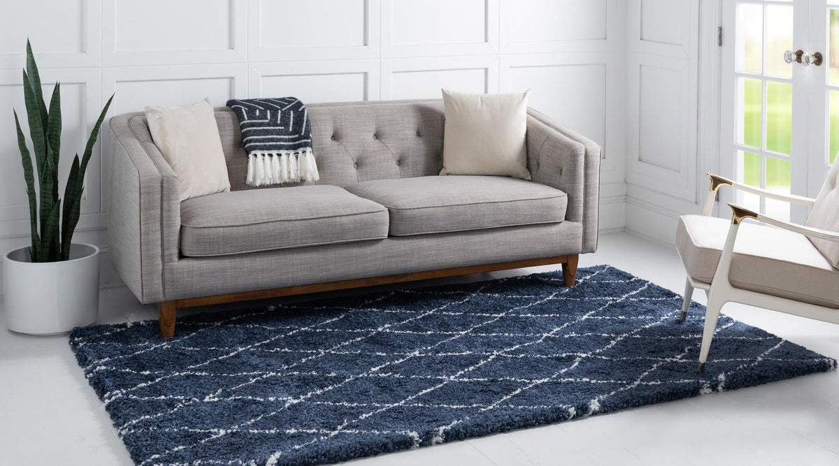 Casablanca Comfort Collection Area Rug -  Tangier Rectangle Navy Blue  lifestyle 9