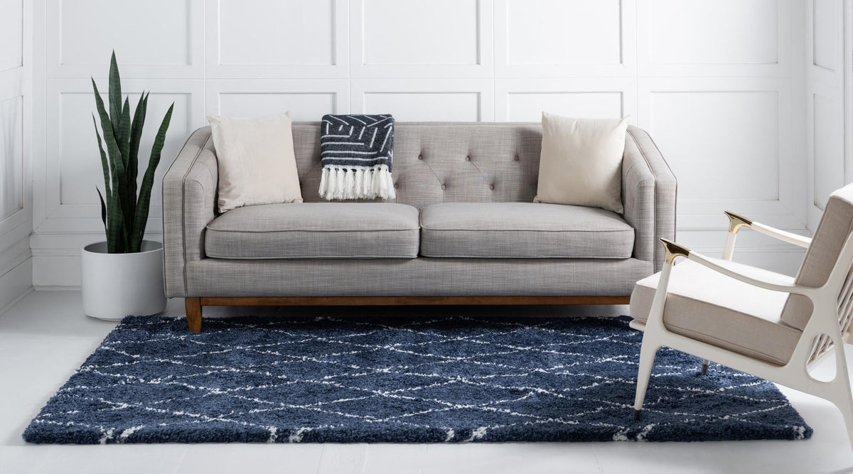 Casablanca Comfort Collection Area Rug -  Tangier Rectangle Navy Blue  lifestyle 13