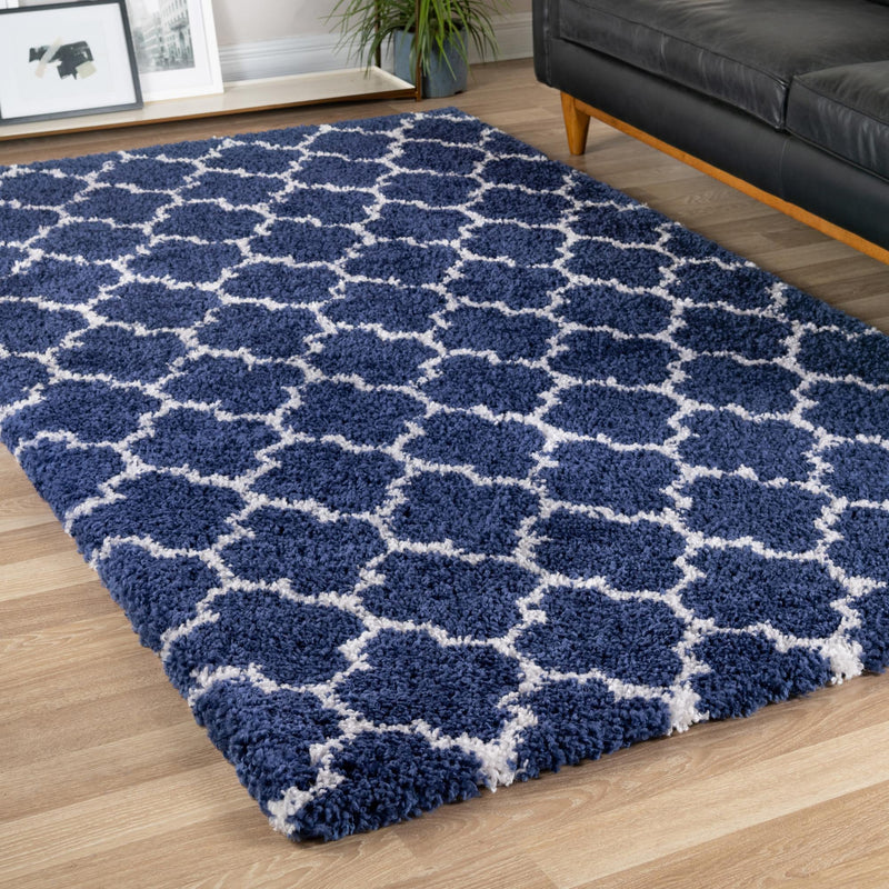 Casablanca Comfort Collection Area Rug -  Atlas Rectangle Navy Blue  lifestyle 54