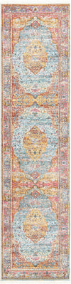 Caribbean Breeze Collection Area Rug -  Vieques Runner Light Blue  lifestyle 30