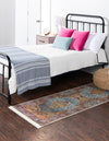 Caribbean Breeze Collection Area Rug -  Vieques Runner Light Blue  lifestyle 50